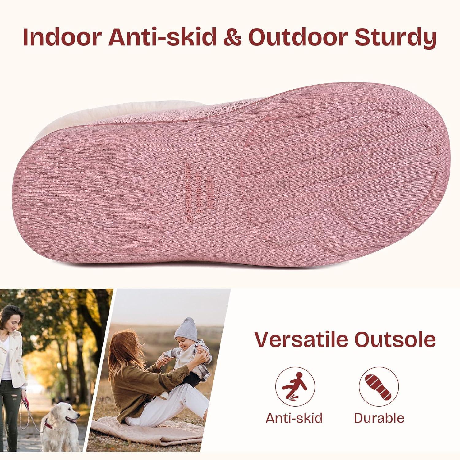 EverFoams Women’s Winer Slipper Socks Set – Women’s Microsuede Slippers (Size 7-8, Pink) – Cozy Chenille Socks 3-Pair Set (Free Size, Timeless Mix)