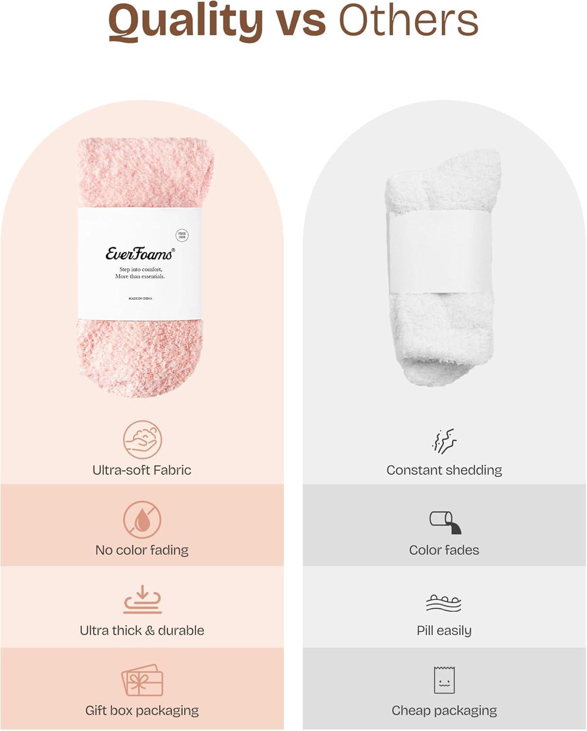 EverFoams Cozy Chenille Socks 3-Pair Set(Fairy Fluff)