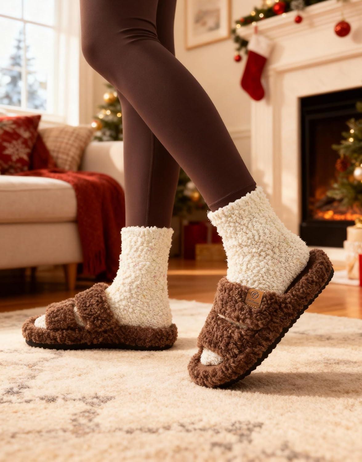 EverFoams Cozy Chenille Socks 3-Pair Set(Misty Pastels)