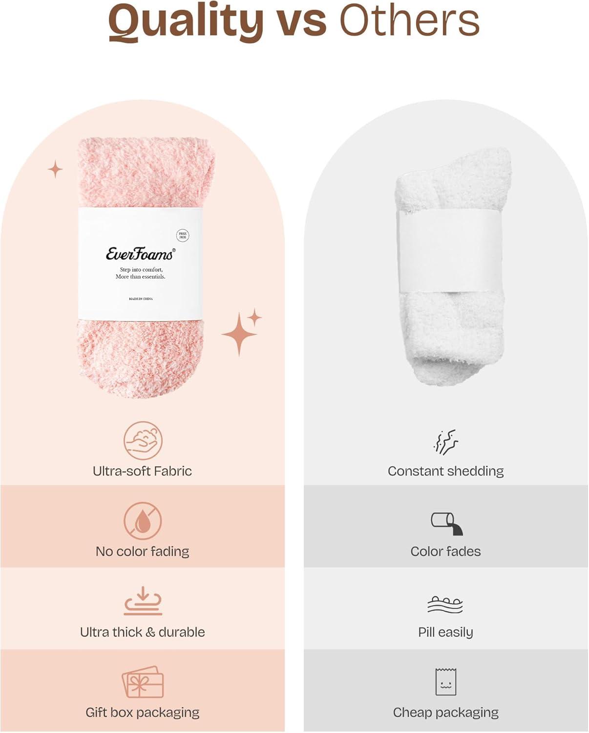EverFoams Cozy Chenille Socks 3-Pair Set(Misty Pastels)