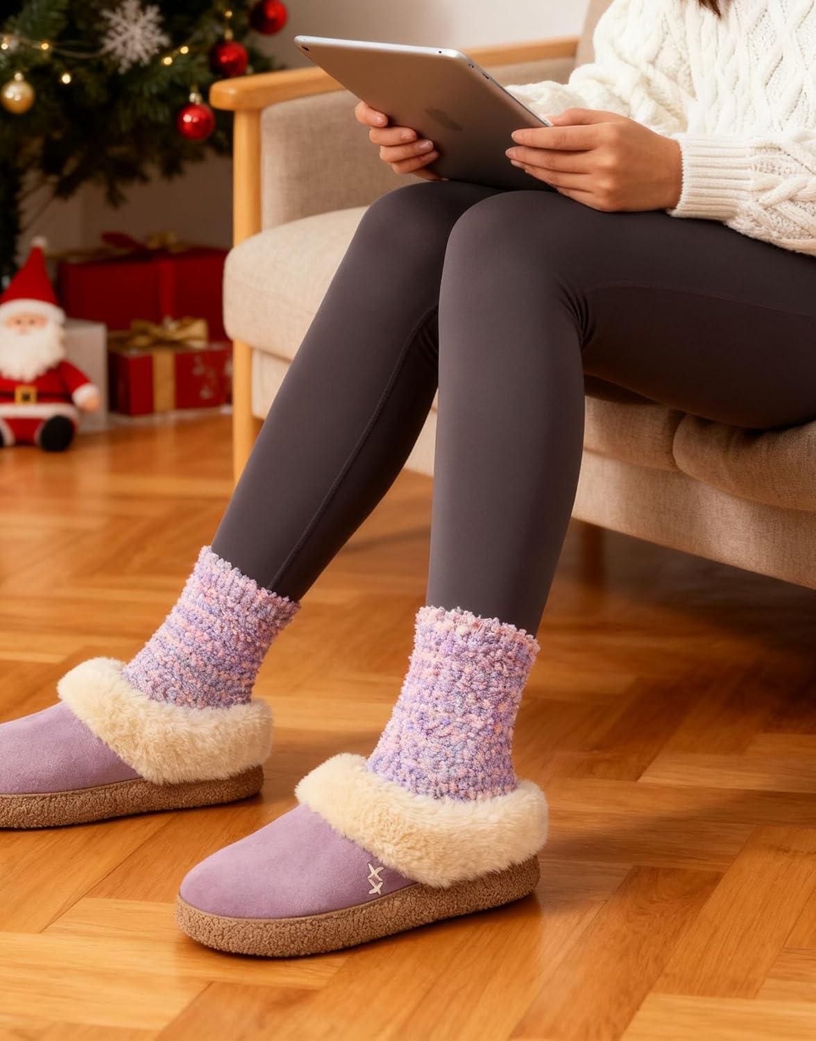 EverFoams Cozy Chenille Socks 3-Pair Set(Misty Pastels)
