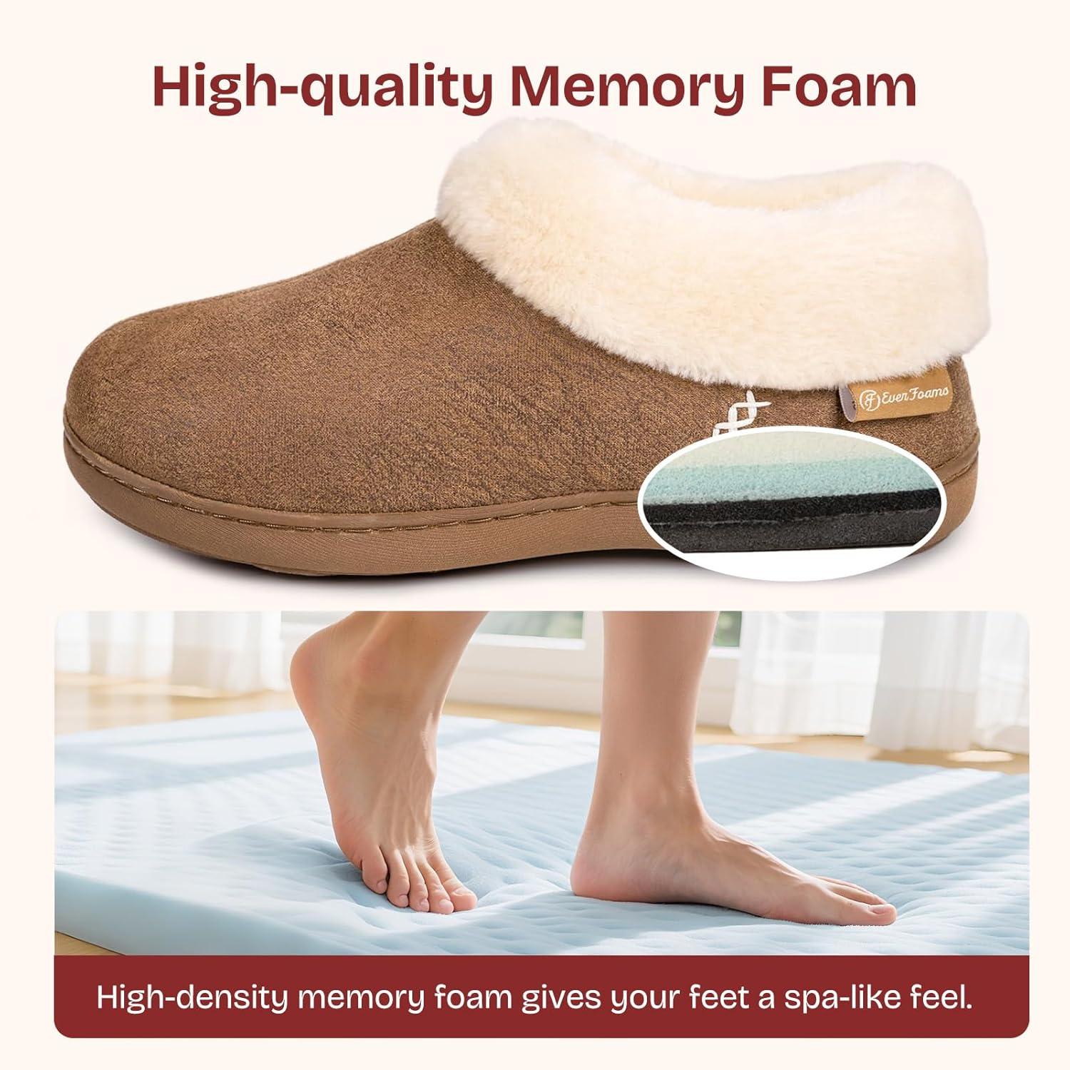 EverFoams Women’s Winer Slipper Socks Set – Women’s Microsuede Slippers (Size 9-10, Tan) – Cozy Chenille Socks 3-Pair Set (Free Size, Cute Girly)