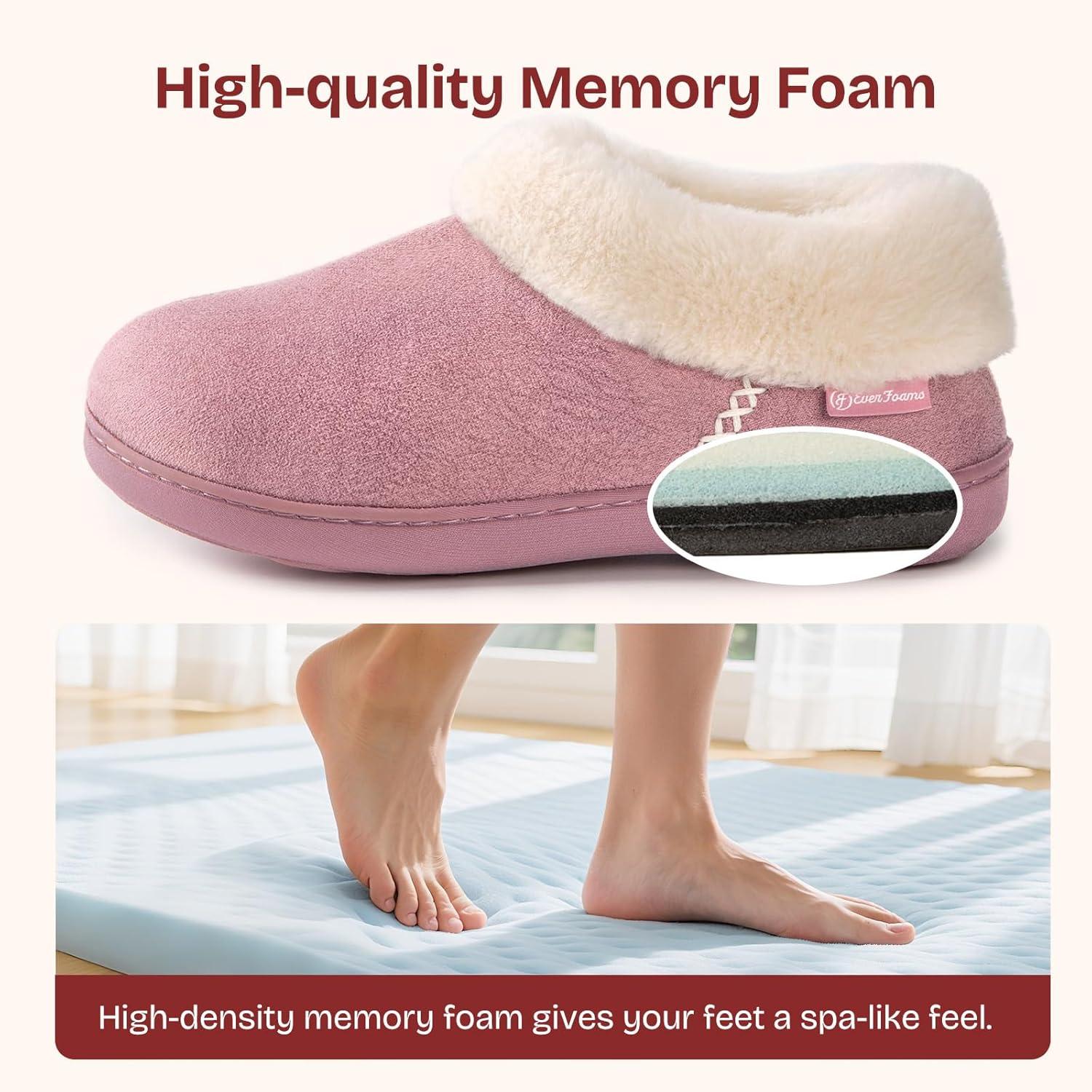 EverFoams Women’s Winer Slipper Socks Set – Women’s Microsuede Slippers (Size 9-10, Pink) – Cozy Chenille Socks 3-Pair Set (Free Size, Fairy Fluff)