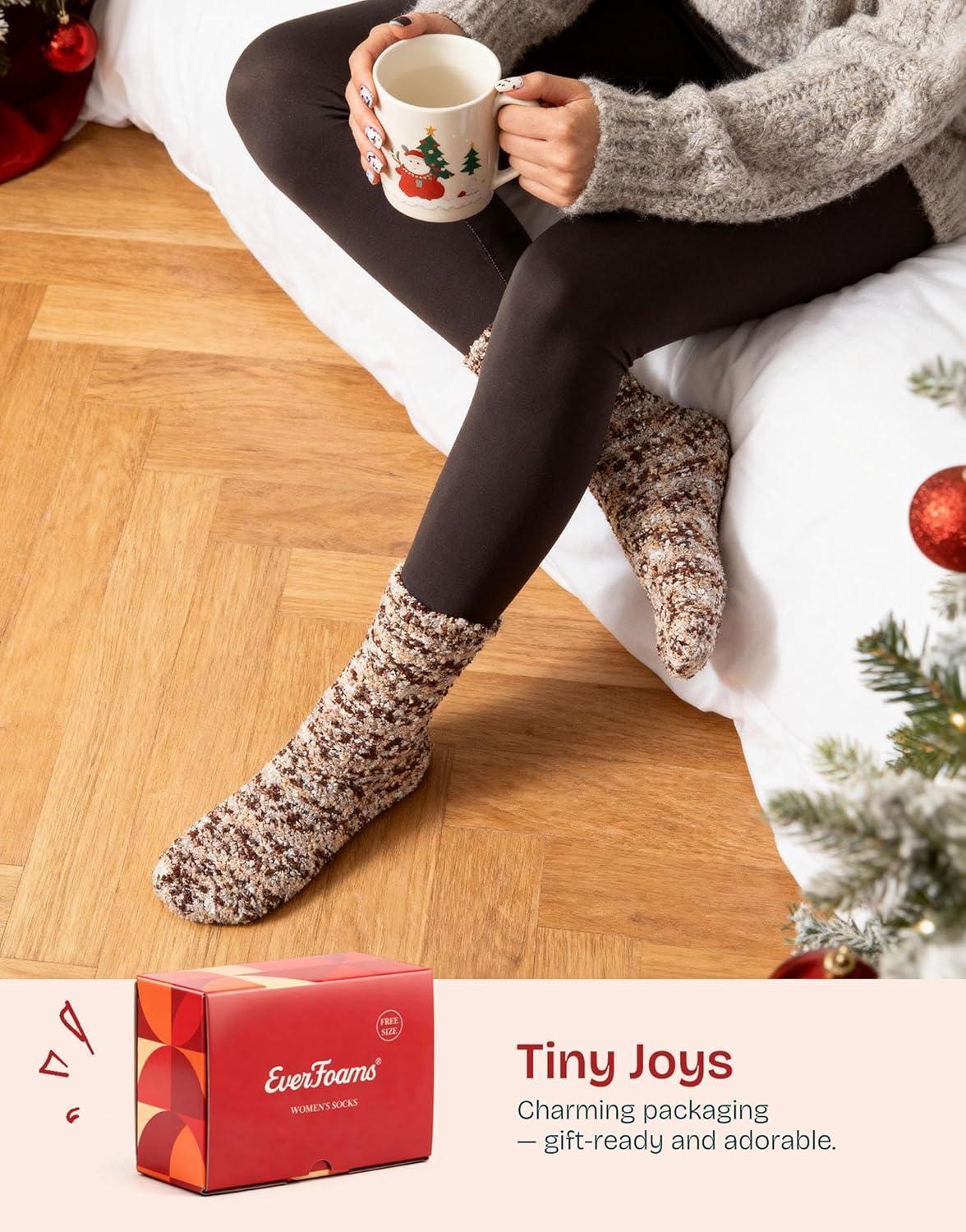 EverFoams Cozy Chenille Socks 3-Pair Set(Winsome Double Zen)