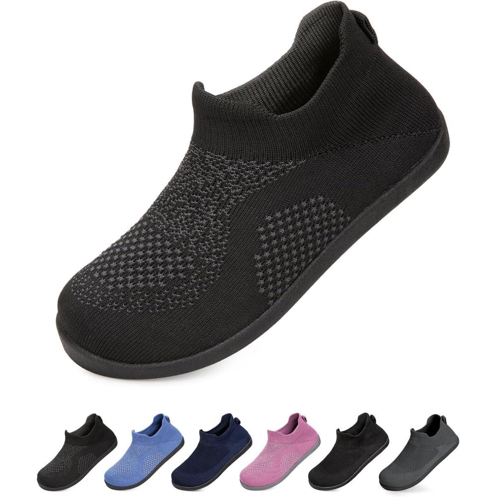 EverFoams Men’s Closed-Toe Womens Slippers, Black, 11